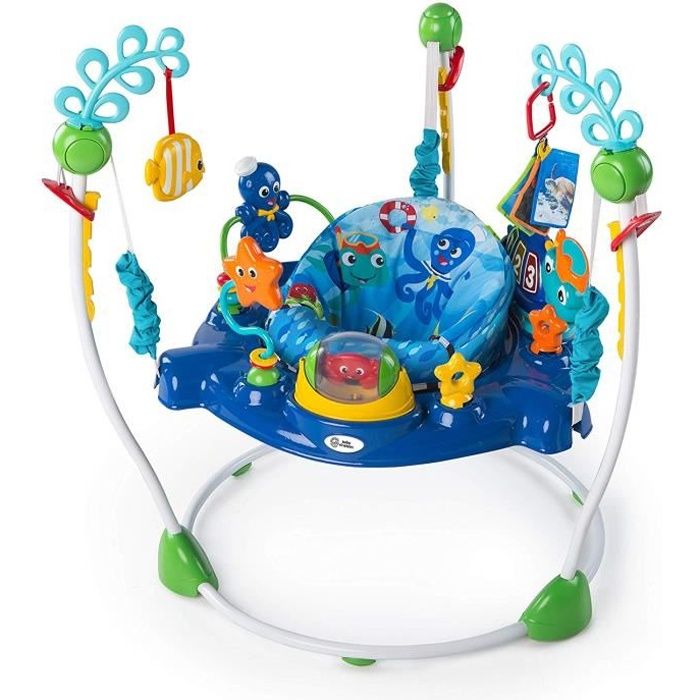BABY EINSTEIN NEPTUNE Aire d'éveil bébé multi-jouets, Cadeau Noel bébé, pivotant 360°  Jouet tortue amovible, 13 jeux multilingues