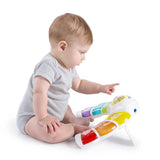 BABY EINSTEIN- Jouet Musical Piano- Glow & Discover- Jouet d'activités avec Lumieres, Musique & Hochet, 3 Modes - Multilingue