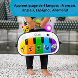 BABY EINSTEIN  Kickin' Tunes Tapis de sol éveil bébé évolutif, 4-en-1, jouet piano amovible, arche, cadeau bébé, multilingue
