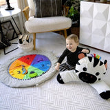 BABY EINSTEIN ZEN LE ZEBRE Tapis d'éveil arche de jeu en bois,  jouets multisensoriels, miroir STEAM, cadeau bébé 0M+
