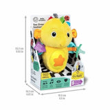 BABY EINSTEIN Veilleuse bébé, Doudou hippocampejaune, réponds au pleurs de bébé, musicale, lumineuse, bruits blanc, attache tétine