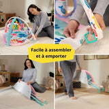 BABY EINSTEIN Tapis de sol éveil bébé fille évolutif 4-en-1 -Kickin' Tunes- jouet piano, arche jouets sensoriels, multilingue