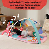 BABY EINSTEIN Tapis de sol éveil bébé fille évolutif 4-en-1 -Kickin' Tunes- jouet piano, arche jouets sensoriels, multilingue