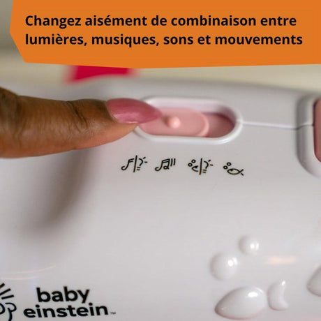 BABY EINSTEIN – Veilleuse bébé Reves Marins – Aquarium musical & sons de l'océan, télécommande, rose