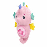 BABY EINSTEIN Veilleuse bébé, Doudou hippocampe rose, réponds au pleurs de bébé, musicale, lumineuse, bruits blanc, attache tétine