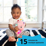 BABY EINSTEIN Veilleuse bébé, Doudou hippocampe rose, réponds au pleurs de bébé, musicale, lumineuse, bruits blanc, attache tétine