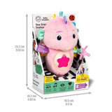 BABY EINSTEIN Veilleuse bébé, Doudou hippocampe rose, réponds au pleurs de bébé, musicale, lumineuse, bruits blanc, attache tétine