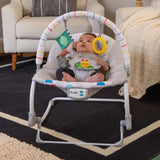 BABY EINSTEIN DEAN Transat bébé balancelle électrique évolutif 3-en-1, Melodies et vibrations, 3 Positions, arche amovible 0-30 mois