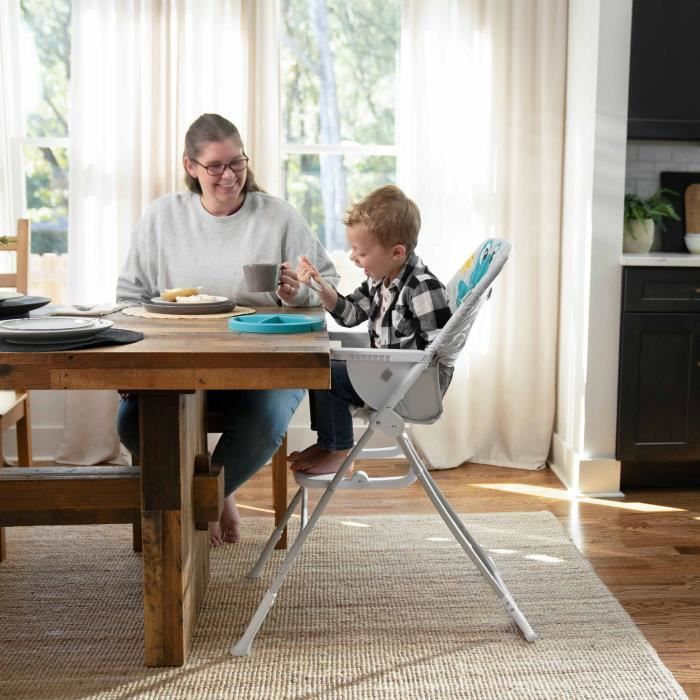 BABY EINSTEIN NEPTUNE Chaise haute bébé de 6 mois a 3 ans inclus: tapis d'eau, assiette sécurisé, tablette et poche de rangement