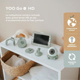 Babyphone CamÈra YOO Go+ - Grand Ecran HD 5 720P - Batterie Rechargeable, Autonomie 8h - 4 Accessoires Supports CamÈra inclus