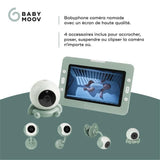 Babyphone CamÈra YOO Go+ - Grand Ecran HD 5 720P - Batterie Rechargeable, Autonomie 8h - 4 Accessoires Supports CamÈra inclus