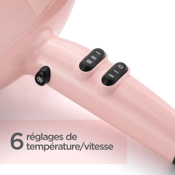 Seche-cheveux Rose Blush 2200 Design BaByliss 5337PRE ñ 2200W ñ Moteur DC - Rose