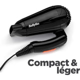 Seche-cheveux - BaByliss - 5344E Travel Dry 2000 - Compact LÈger avec poignÈe pliable