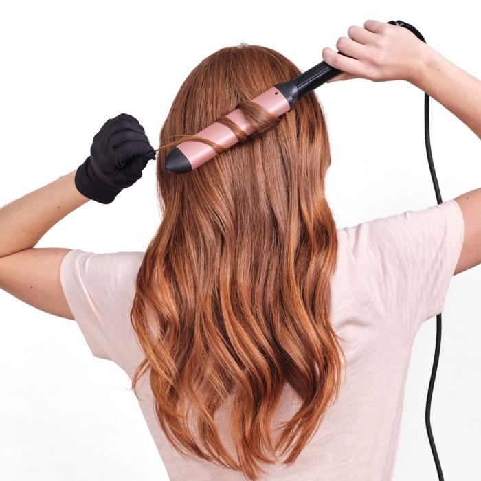 Fer a boucler - BABYLISS - C457E - Ovale - 6 TempÈratures - 210∞C - Rose et Noir