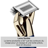 Tondeuse a barbe et rasoir - BABYLISS - X-Blade Super-X Metal - Sans fil - Autonomie 45 min - 4 sabots - Edition or & bleu marine