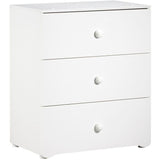 Chambre bébé duo Basic boule: Lit 120x60, commode a langer - Babyprice - Blanc