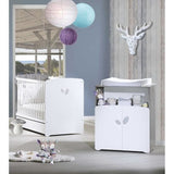 Chambre bÈbÈ duo Leaf: lit 120x60, commode a langer - Babyprice - Blanc