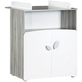 Chambre bÈbÈ duo Leaf: lit 120x60, commode a langer - Babyprice - Blanc