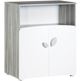 Chambre bébé duo Leaf: lit 120x60, commode a langer - Babyprice - Blanc