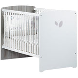 Chambre bÈbÈ trio Leaf: lit 120x60, commode a langer et armoire - Babyprice - Blanc