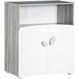 Chambre bÈbÈ trio Leaf: lit 120x60, commode a langer et armoire - Babyprice - Blanc