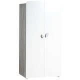 Chambre bébé trio Leaf: lit 120x60, commode a langer et armoire - Babyprice - Blanc