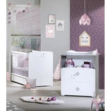 Chambre bÈbÈ duo Nao: lit 120x60, commode a langer - Babyprice - Blanc