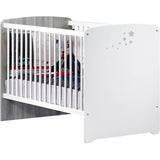 Chambre bébé duo Nao: lit 120x60, commode a langer - Babyprice - Blanc