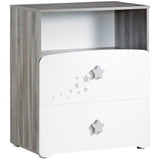 Chambre bébé duo Nao: lit 120x60, commode a langer - Babyprice - Blanc