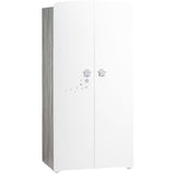 Chambre bÈbÈ trio Nao:  lit 120x60, commode a langer et armoire - Babyprice - Blanc