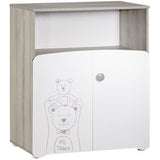 Chambre bÈbÈ trio Teddy: lit 120x60, commode a langer et armoire - Babyprice - Blanc