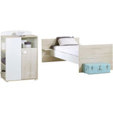 Lit Combiné - 120x60cm - Evolutif en 90x190cm - Babyprice Smile - Hetre