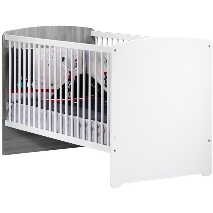 Lit bÈbÈ Èvolutif - 140 x 70 cm - Nao - Blanc