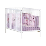 Lit bébé - 120 x 60 cm - Babyprice First - Tout barreaux - En bois blanc