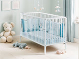 Lit bébé - 120 x 60 cm - Babyprice First - Tout barreaux - En bois blanc