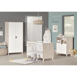 Commode a langer - Babyprice - Scandi naturel - 2 portes - 1 niche - En bois