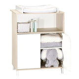 Commode a langer - Babyprice - Scandi naturel - 2 portes - 1 niche - En bois