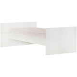 Lit Combiné - 120x60cm - Evolutif en 90x190cm - Babyprice Joy Naturel - Blanc sur pieds en bois naturel
