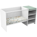 Lit bÈbÈ combinÈ - 120x60cm - Evolutif en 90x190cm - Babyprice First - En bois blanc
