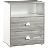 Chambre bébé complete - Lit 120x60 et commode a langer - BABY PRICE - SMILE - Chene silex