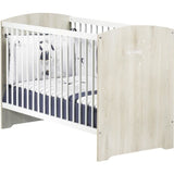 Chambre bébé complete - Lit 120x60, commode a langer et armoire - BABY PRICE - SMILE -  Hetre cendré