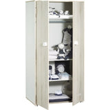 Chambre bébé complete - Lit 120x60, commode a langer et armoire - BABY PRICE - SMILE -  Hetre cendré