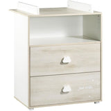 Chambre bébé complete - Lit 120x60, commode a langer et armoire - BABY PRICE - SMILE -  Hetre cendré