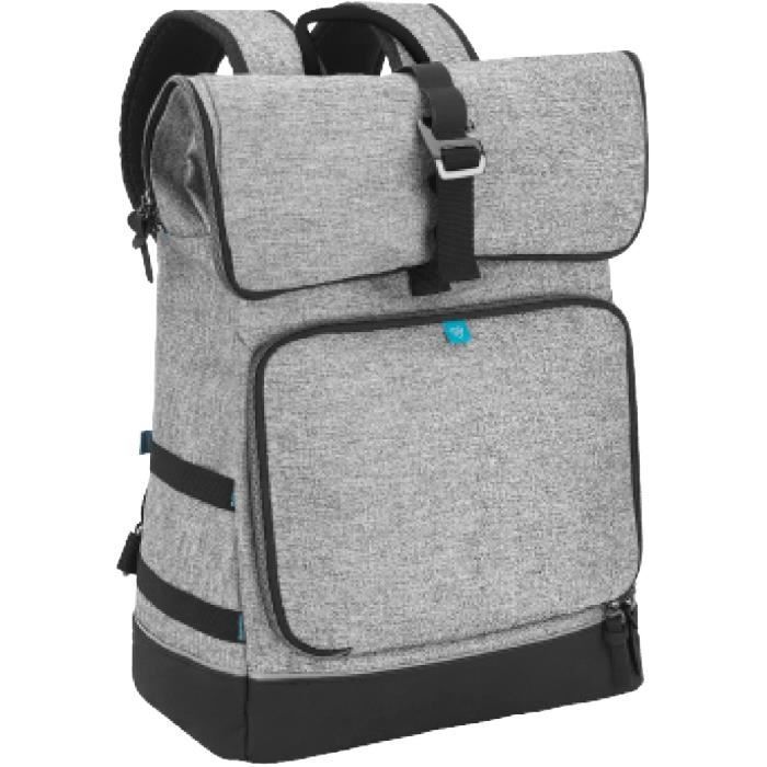 Babymoov Le Sancy diaper backpack, Adjustable capacity 26 to 36L, Smokey