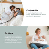 doomoo Coussin de MaternitÈ et Coussin d'Allaitement Buddy, Ultra Confort, CertifiÈ oeko-Tex, Bear Grey