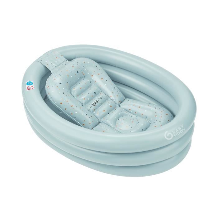 Babymoov Inflatable Travel Bathtub, Converts into a Children's Pool, Removable Reducer, From 0 to 12 months, Aqua Dots