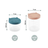 Babymoov ISY BOWLS 9 Pots de conservation en Verre Borosilicate Gradués - 6x250ml + 3x120ml