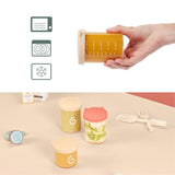 Babymoov ISY BOWLS 9 Pots de conservation en Verre Borosilicate Gradués - 6x250ml + 3x120ml