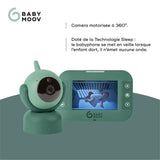Babymoov Babyphone Caméra YOO Twist - Caméra motorisée avec vue a 360° - Technologie Sleep - Vision nocturne -  Portée 300m