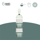 Babymoov BoÓtes Doseuses de Lait en Poudre Babydose - Bec verseur ergonomique - Made in France, Vert